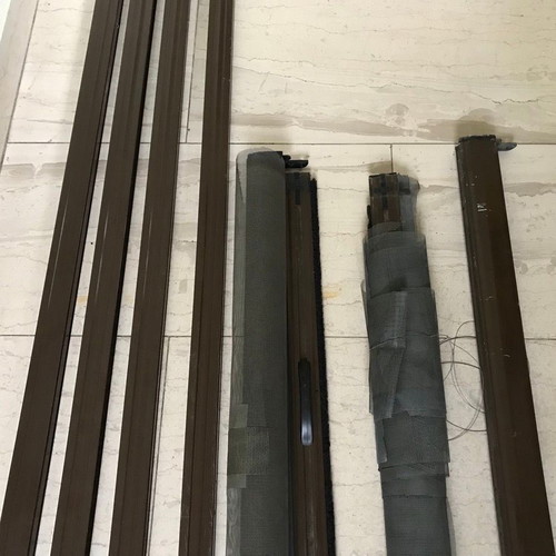 Aluminum parts from window screens used, pack of seven