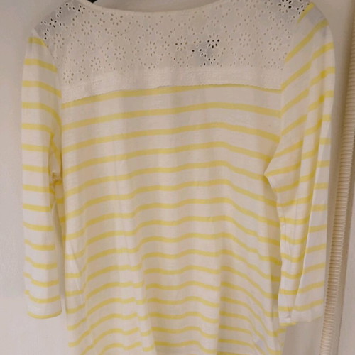H&M Mariniera with Yellow Stripe and Cutout Design like new