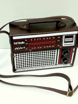 Radio Style Handbag Shoulder Bag new, vinyl, adjustable strap