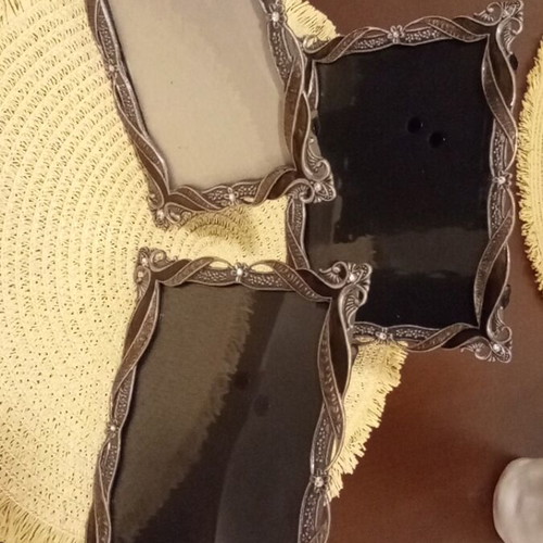 Inart metal photo frames, set of three