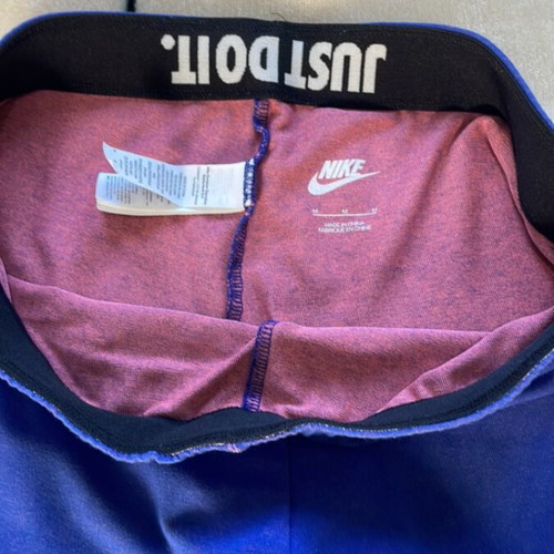 Nike sports leggings M like new, blue and pink