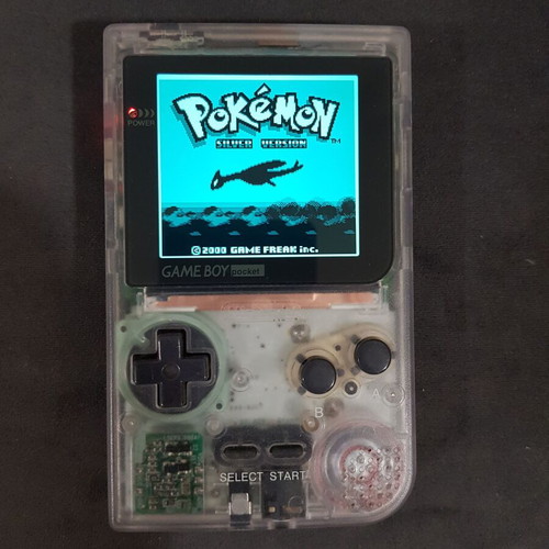 Gameboy Pocket with IPS screen and rechargeable battery new