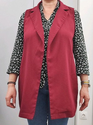Bordeaux Shein curve vest new, size 0XL without buttons