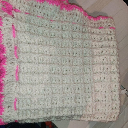 Handmade baby knitted blanket new, double-sided, warm and soft
