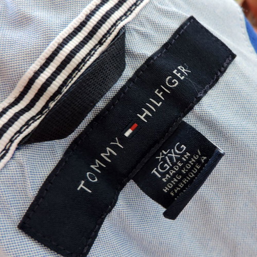 Tommy Hilfiger men's blue cotton polo shirt, size XL