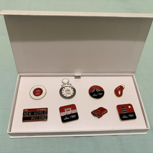 Omega Tokyo 2020 Olympic Pin Badges Set of 8 New Limited Edition