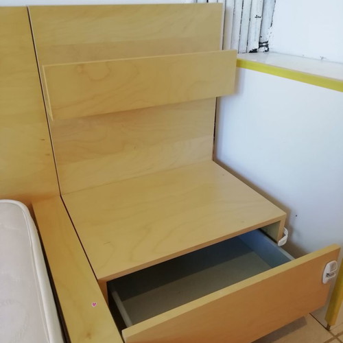 Ikea double bed used with 2 nightstands
