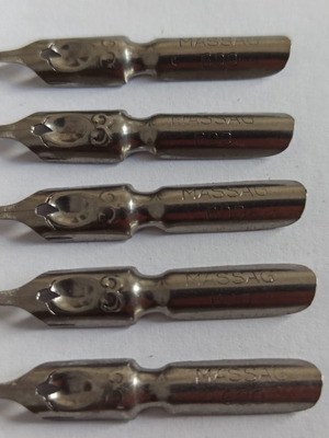 Vintage Hassag No. 600 Calligraphy Nibs, new, pack of 5
