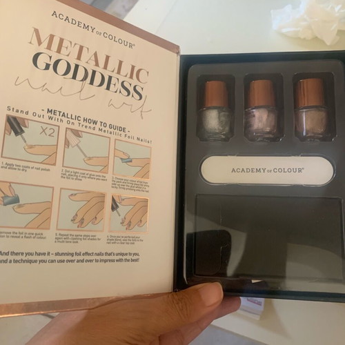 Nail polish set with various colors