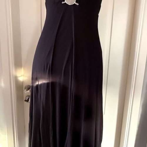 JLo long backless dress new, black, size M
