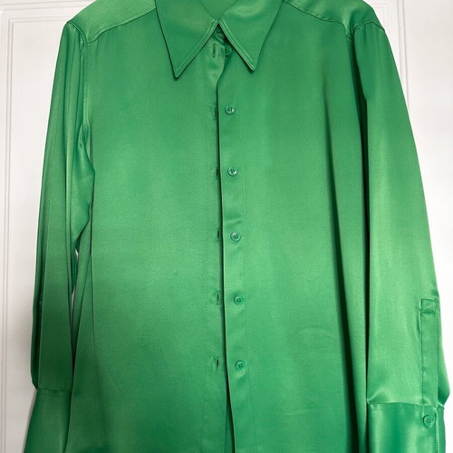 Zara shirt green satin like new, size XL