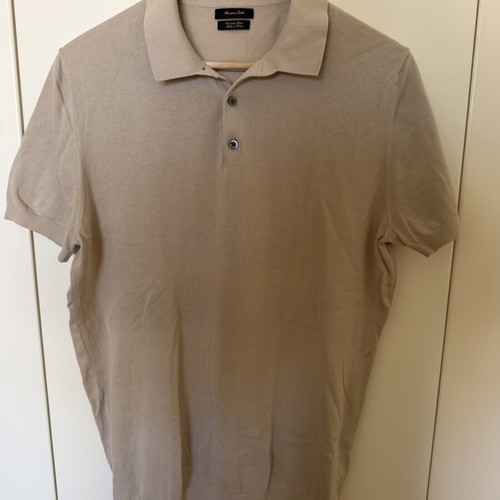 Massimo Dutti Polo shirt like new, beige, size Large