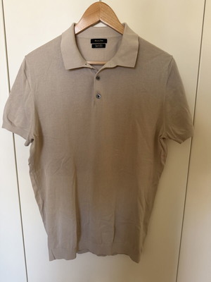 Massimo Dutti Polo shirt like new, beige, size Large