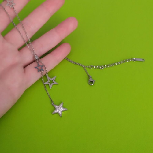 Steel jewelry used, rings, anklets, star necklace