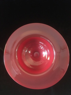 Glass blown serving platter used