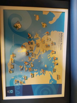 Athens 2004 pin map frame like new