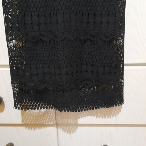 Midi black dress with lace, like new, sizes XXS-XS-S