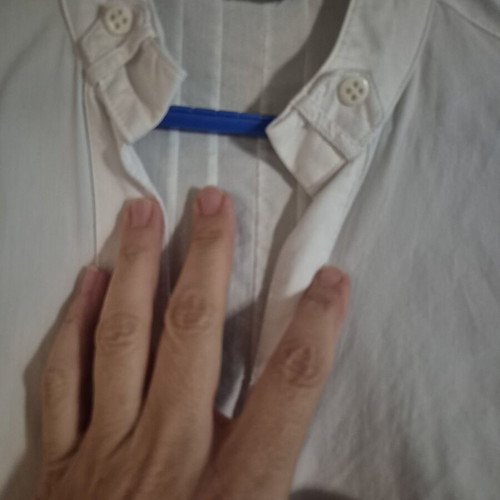 White dress with buttons like new, cotton with elastane, size L