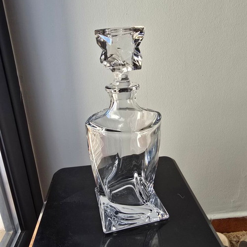 Glass carafes like new, set of three, crystal