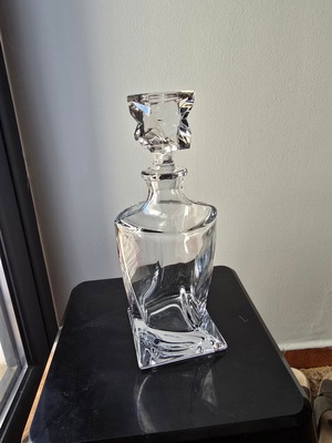 Glass carafes like new, set of three, crystal