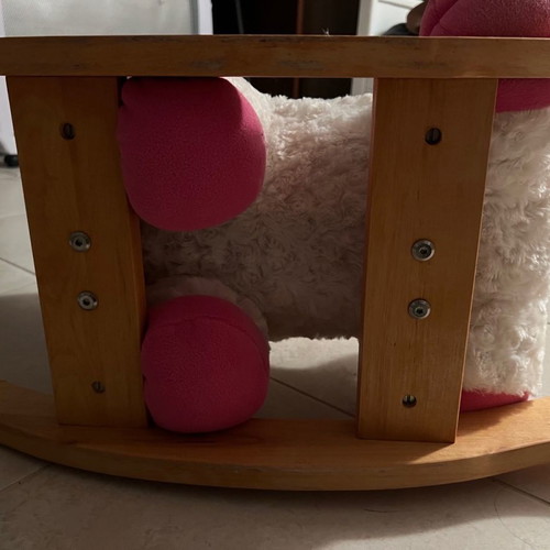 Wooden rocking animal used activity toy
