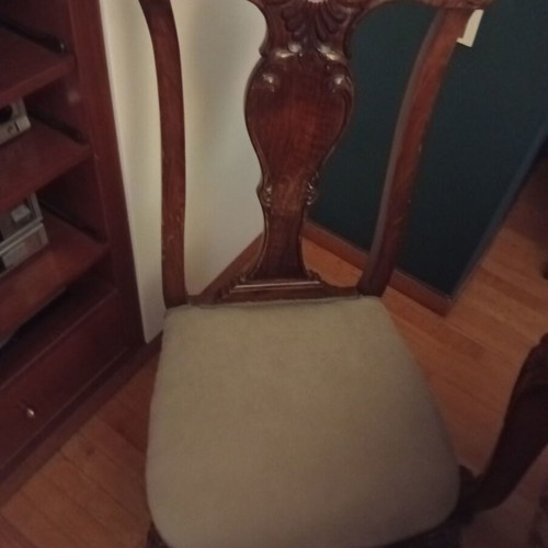 Vintage walnut dining table set, 1950