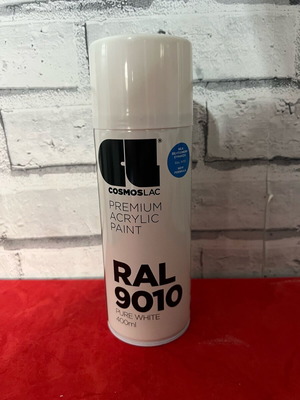 White anti-mold spray paint RAL 9010 premium acrylic 400ml new