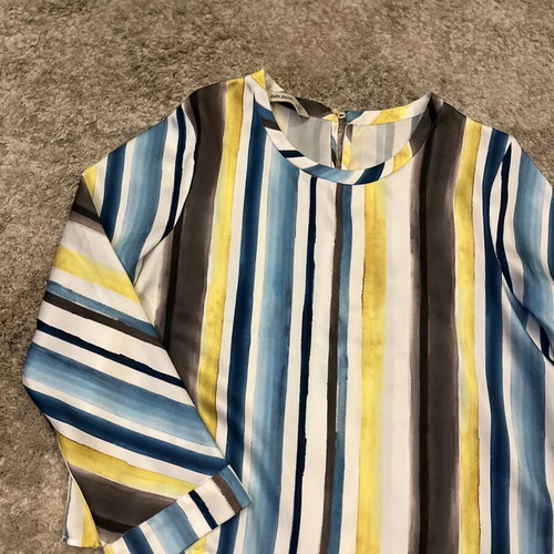 Zara blouse multicolored, size XS, like new, cropped with 3/4 sleeves