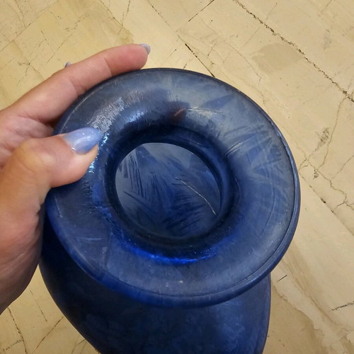 Vase like new, blue