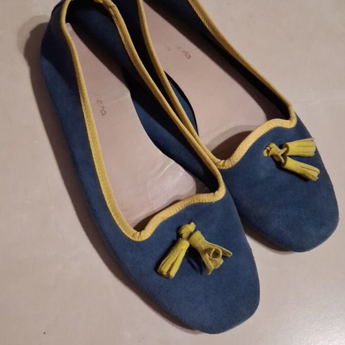 Ballet flats suede used, size 39.5
