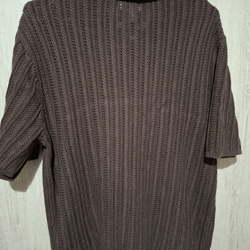 H&M cardigan short sleeve brown size M oversize cotton yarn like new
