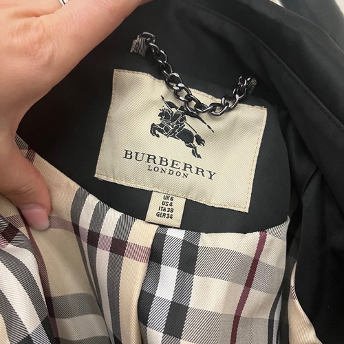 Burberry black trench coat used No 34 (XS)