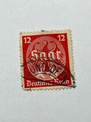 Rare German Reich Stamp Imperial Eagle Saar Referendum 1934 like new