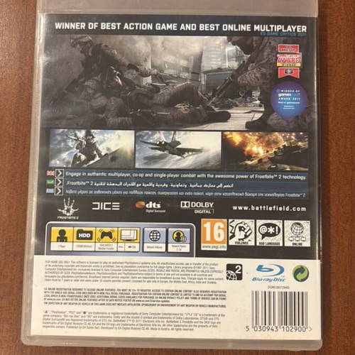 Battlefield 3 PlayStation 3 game used, excellent condition