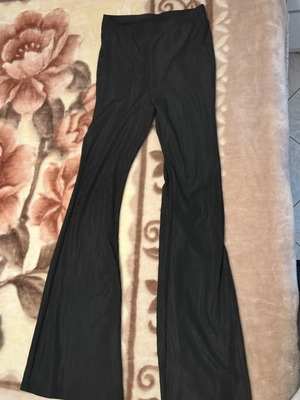 Flared pants black size M 38 10 like new, summer and airy