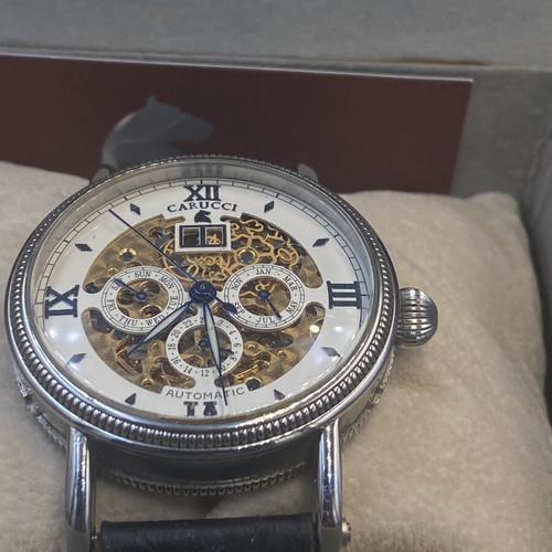 Carucci Skeleton automatic men's wristwatch CA57-1124