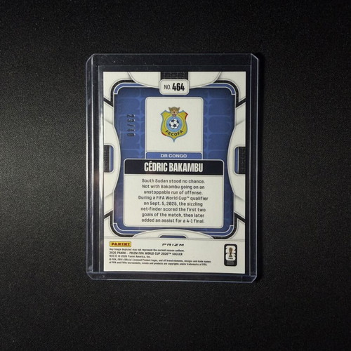 Panini Prizm FIFA World Cup 2026 Cedric Bakambu Rookie Card /40 new