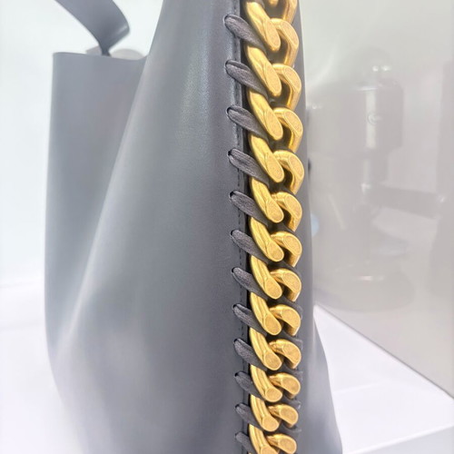 Stella McCartney Shoulder Bag new, brown with gold chain and logo charm