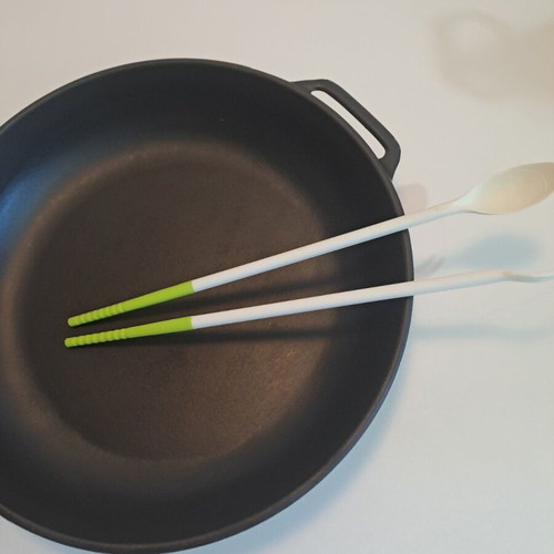 Chopsticks silicone used, metal and silicone, Seria Japan