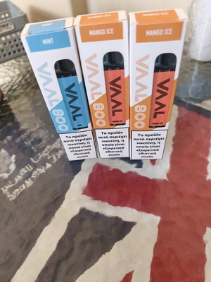 Vaal 800 pods ατμίσματος, γεύσεις μέντα και mango ice