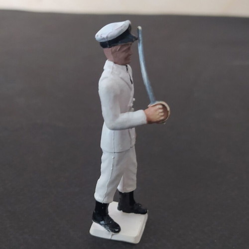 Athina Navy Officer Military Figure used, 1970s white uniform