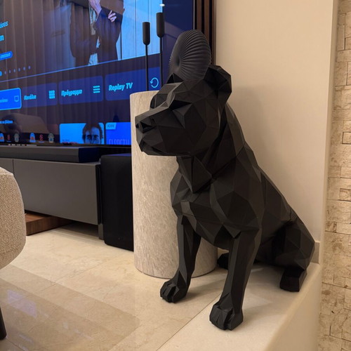 Pitbull modern decorative statue used, 50cm height