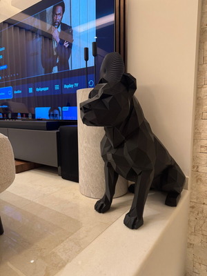 Διακοσμητικό άγαλμα Pitbull μεταχειρισμένο, μοντέρνο, ύψος 60 εκ.
