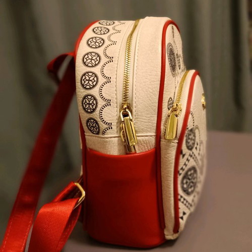 Axel backpack new, white with red details