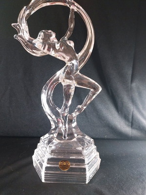 Vintage Italian Royal Crystal Rock RCR Art Deco Nude Dancing Lady