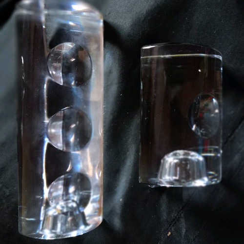 Vintage crystal vase set Liza Mori like new