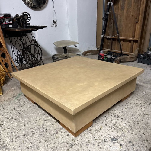 Leather coffee table like new, beige