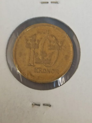 Σουηδία 10 κρονορ νόμισμα 1991