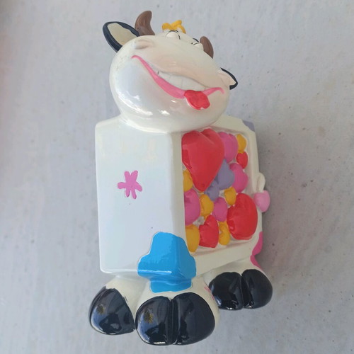 Children's cow piggy bank like new