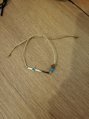 Bracelet like new, turquoise and gold-colored